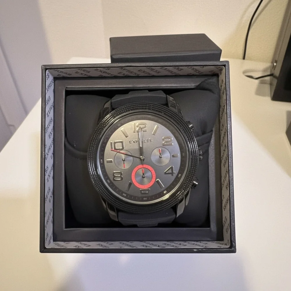 Express FMDEX1740 Chronograph Men's Silicone Strap Watch